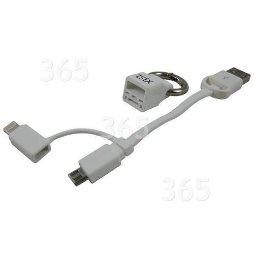 Apple 1,0m Lightning- & Mikro USB-Kabel - Weiß