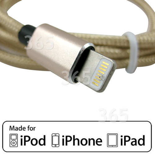Câble Chargeur Couleur Doré 1M Apple