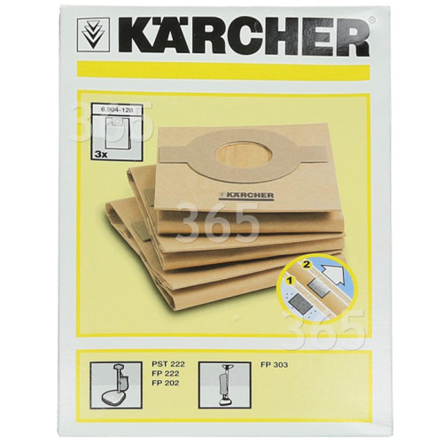 Karcher Staubsauger-Papierfilterbeutel (3er Packung)