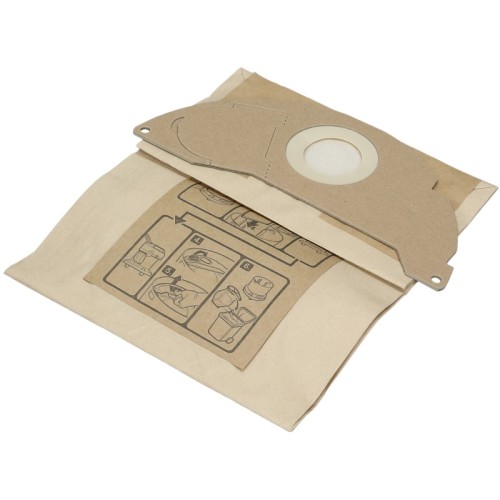 Sacs Filtrants En Papier 2 Couches Pour Aspirateur (Lot De 5) Karcher
