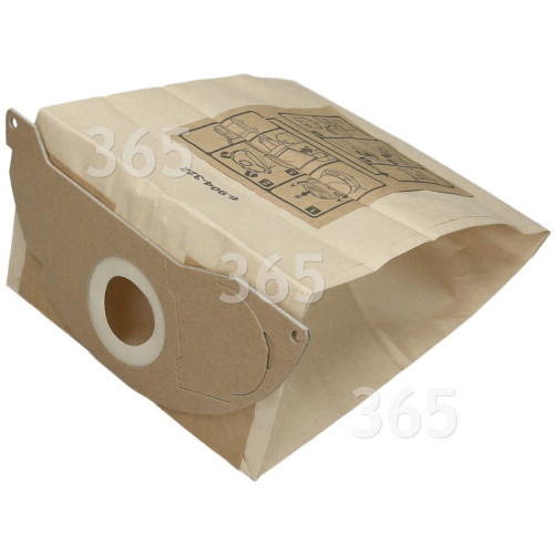 Sacs Filtrants En Papier 2 Couches Pour Aspirateur (Lot De 5) WD2.200 Karcher