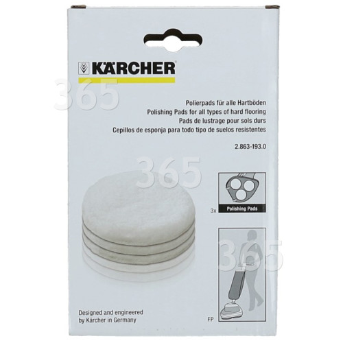 Karcher Bohnermaschinen-Polierpads (universal) - (3er Packung)