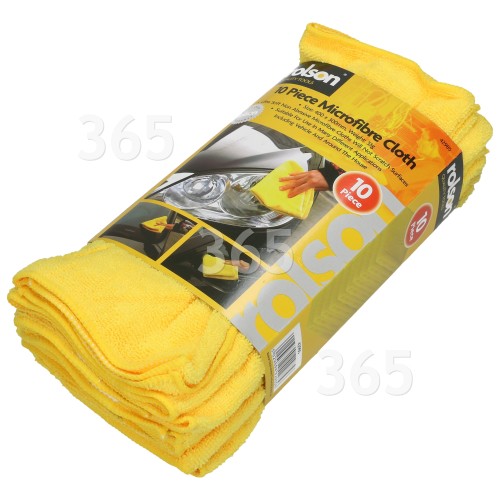 Rolson Microfibre Cleaning Cloth ( Yellow Duster) Pack Of 10 : Home / Workshop