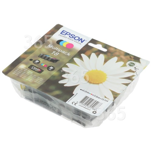 Epson Original T1806 - 4 Farben Tintenpatrone Multipack - Schwarz/Cyan/Magenta/gelb