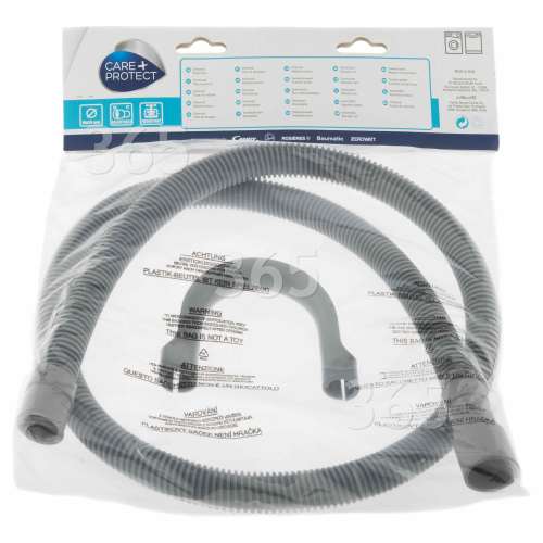 Care+Protect 1.5m Washing Machine / Dishwasher Straight Drain Hose 19x24mm Diameter