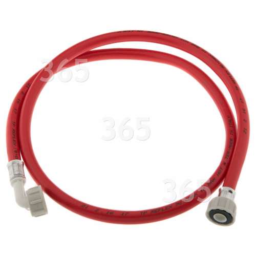 Tuyau Flexible D'arrivée D'eau Chaude Universel (Rouge) - 1,5M- Embouts : Droit Et Coudé Care+Protect