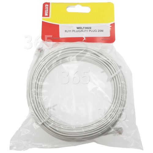 Wellco ADSL 20m Modemkabel RJ11 Stecker Auf RJ11 Stecker