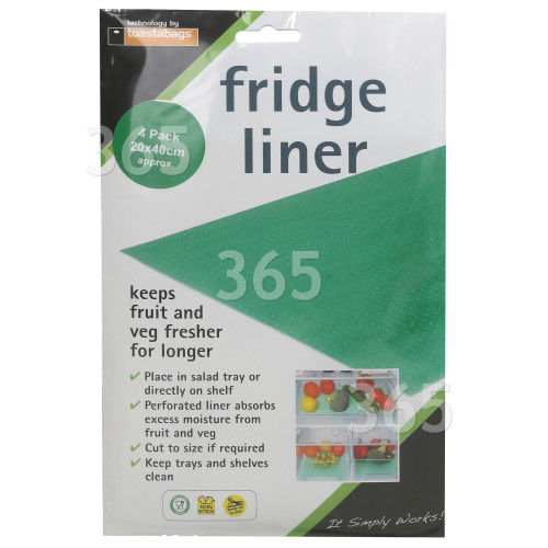 Toastbag Fridge Drawer Liner Protection Mat 20 X 40cm - (Pack Of 4)