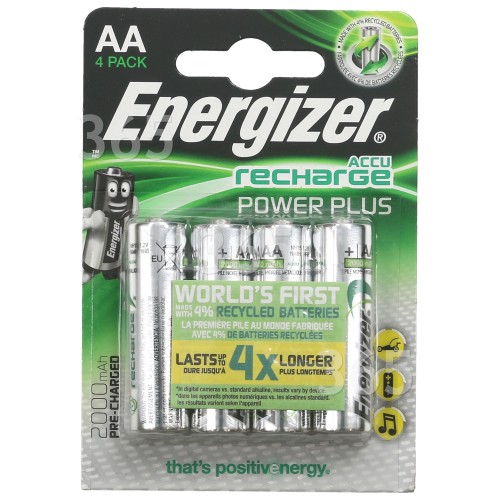 Piles LR6 AA AccuRecharge Power Plus -Blister De 4- Energizer