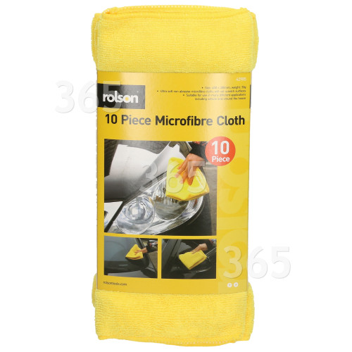 Rolson Microfibre Cleaning Cloth ( Yellow Duster) Pack Of 10 : Home / Workshop