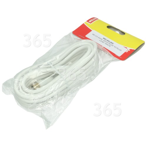 Enchufe De Cable Co-Axial Dorado Para Conectar Cables - 4 Metros Wellco