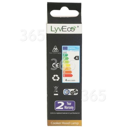 LyvEco 4W T25 SES LED Dunstabzugshauben-Lampe (klarsichtig)