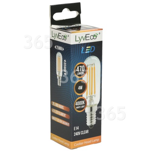 LyvEco 4W T25 SES LED Cooker Hood Lamp (Clear)