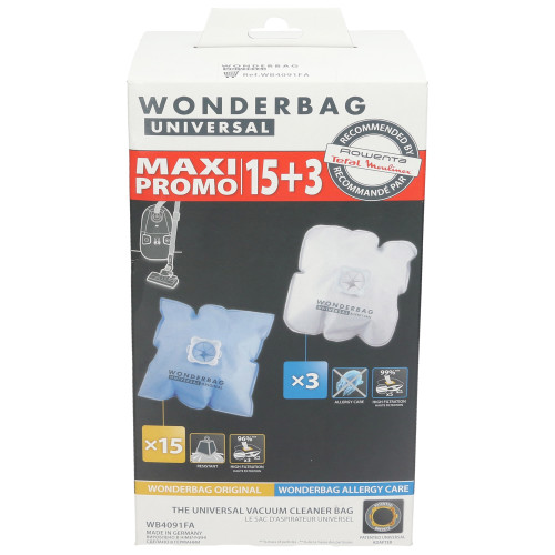 Sacs À Poussière Wonderbag Pour Aspirateurs - Paquet De 15 + 3 - Akira