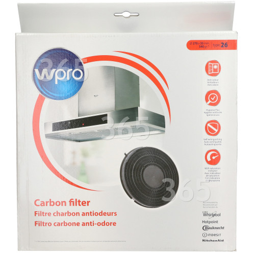 Whirlpool Type 26 Carbon Filter FAC269 : Dia. 270x35mm