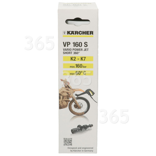 Karcher Mini VP160 360° Vario Power Jet Hochdruckreiniger-Strahlrohrdüse - Kurz