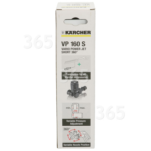 Karcher Mini VP160 360° Vario Power Jet Hochdruckreiniger-Strahlrohrdüse - Kurz