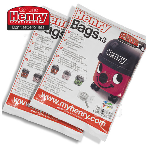 Numatic HETTY SPRAY MOP HM40 NVM-1CH 3 Layer Hepaflo Filter Dust Bag (Pack Of 3)