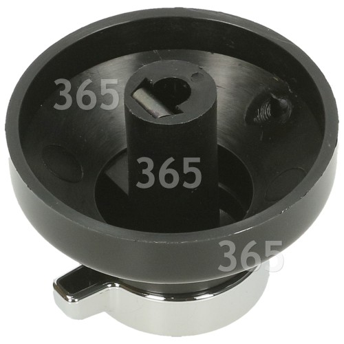 Hotplate Control Knob - Black / Chrome