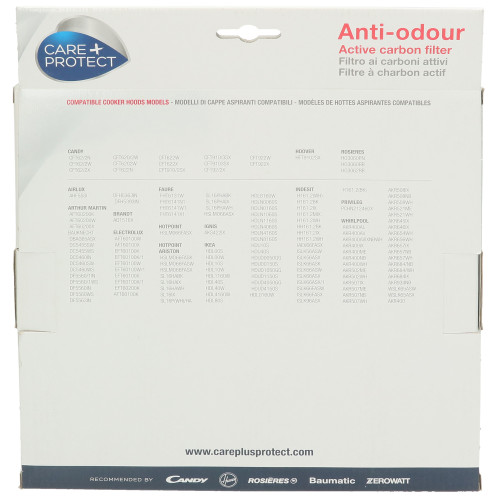 Filtre Anti-odeurs Charbon Actif Compatible CP048 De Hotte Aspirante Care+Protect