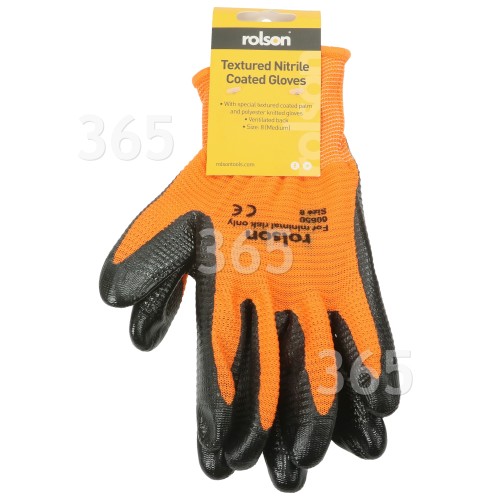 Rolson Textured Nitrile Coated Work Gloves (Medium)