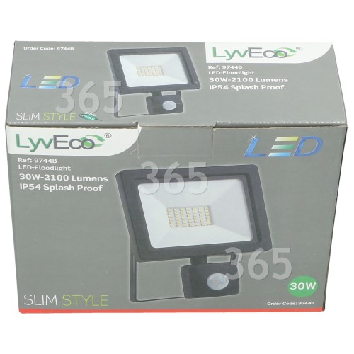 Lyvia 30W LED Slim PIR Floodlight