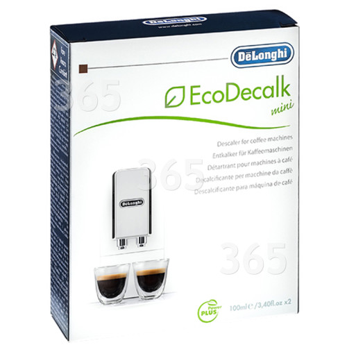 De'Longhi Eco Decalk Natural Coffee Machine Descaler (Pack of 2 x 100ml)