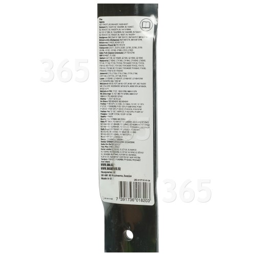 Lames Métalliques MBO034 Pour Tracteur De Jardin (107CM) McCulloch