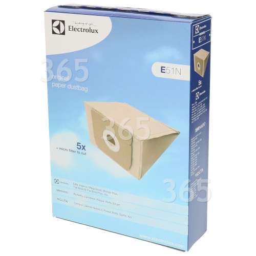 Sacs En Papier Pour Aspirateur E51N (Paquet De 5) 2315 Electrolux