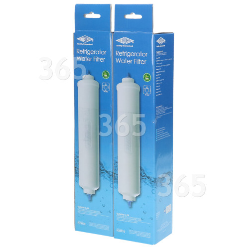 Fridge External Water Filter Pack Of 2 : Compatible With HAFEX/EXP, DD7098, DA2010CB, BL-9808, USC100, WSF100, WF001.