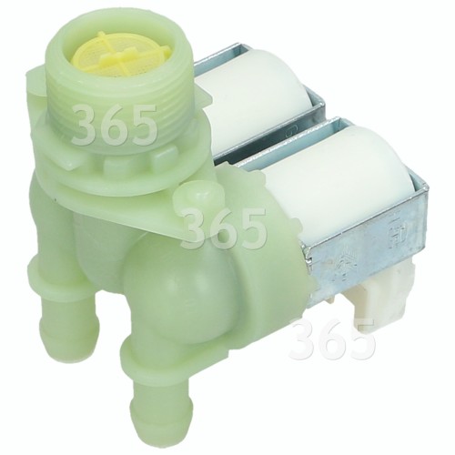 Hoover Cold Water Double Solenoid Inlet Valve : 180Deg. With Bore: 11.5 Bore Outlets & Protected (push) Connectors