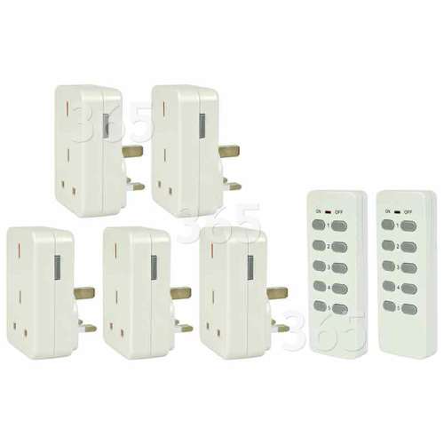 Wireless Remote Control Mains Sockets - Set Of 5