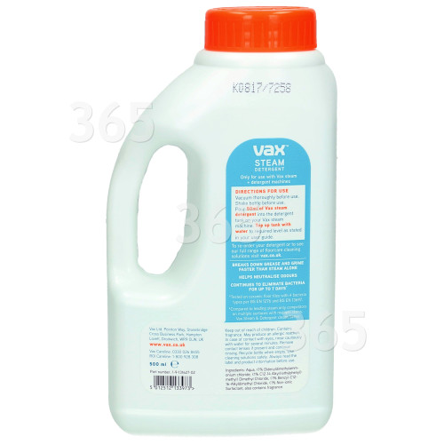 Vax Steam Mop Steam Detergent - 500ml