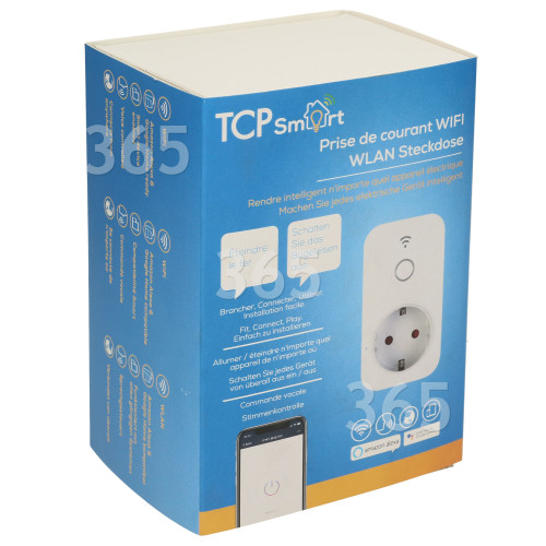 TCP Tcp Smart Wifi Socket Single White EU ( Two Round Pin )