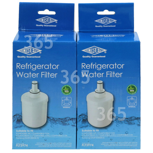 Cartucho De Filtro De Agua Interno De Frigorífico Congelador - Pack De 2 - Compatible Con HAFIN2/EXP, DA29-00003G, DA97-06317A, RS21JLBG, TS48WLUS, WF008K