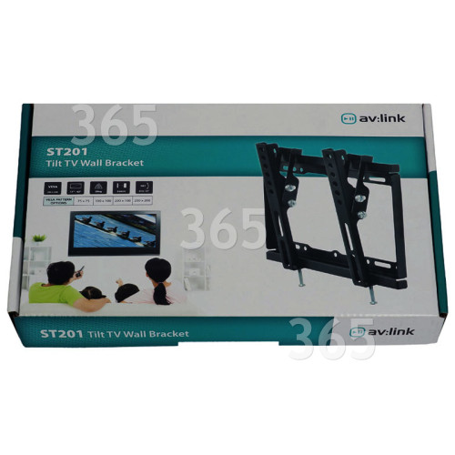 Support Mural TV Incliné Pour TV/Moniteur VESA 200x200 (17”- 42”) av:link