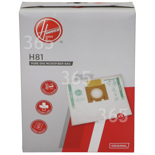 Hoover H81 Pure EPA Microfibre Dust Bag (Pack Of 4)