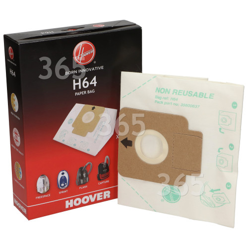 Hoover H64 High Filtration Dust Bags (Box Of 5)