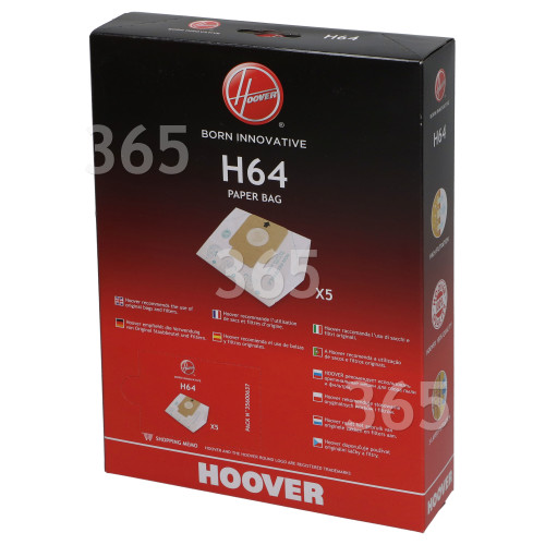 Bolsa De Alta Filtración De Aspiradora - H64 - Caja De 5 Hoover