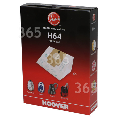 Bolsa De Alta Filtración De Aspiradora - H64 - Caja De 5 Hoover