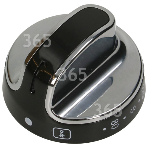 New World Main Oven Control Knob - Black / Chrome