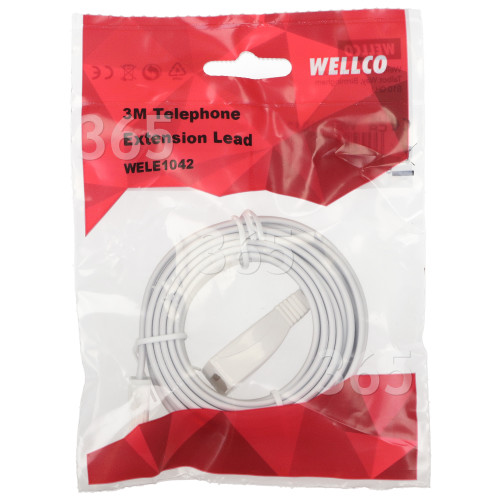 Wellco 3m Telephone Extension Lead