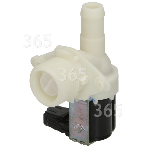 Whirlpool Cold Water Single Inlet Solenoid Valve : 90Deg. With Protected (push) Connector & Large Bore Outlet