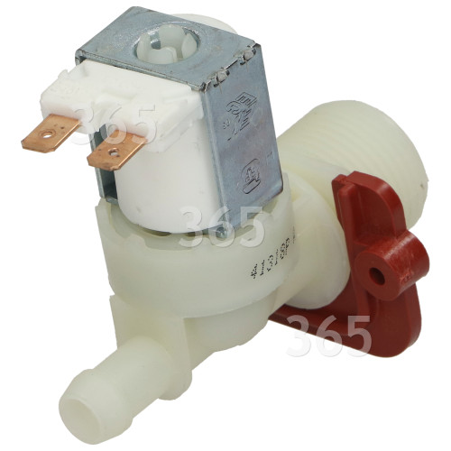 Whirlpool Cold Water Single Solenoid Inlet Valve : 180Deg, 12 Bore Outlet