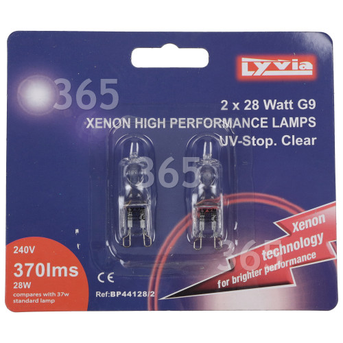 Bombilla Xenon Transparente 28W G9 (Pack De 2) Lyvia