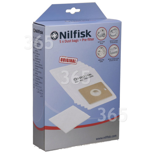 Nilfisk BS1500 Staubsaugerbeutel & Filter Pack (5er Packung)