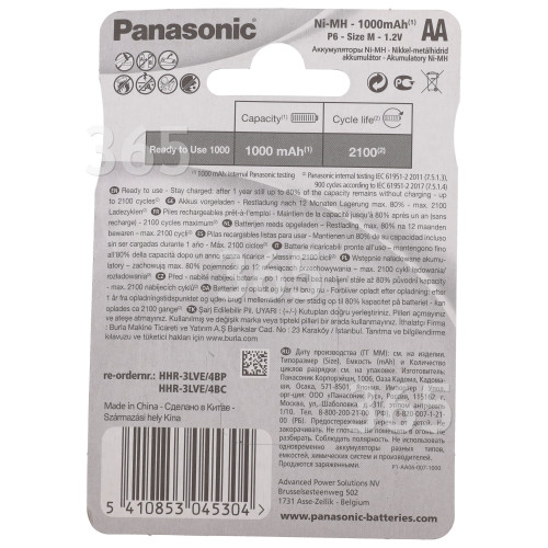 Panasonic AA Aufladbare Batterien