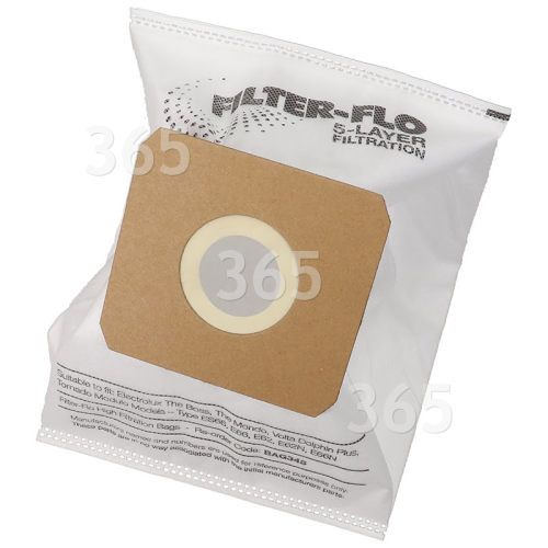 AFK ES66 Filter-Flo Synthetische Staubsaugerbeutel (5er Packung) - BAG348