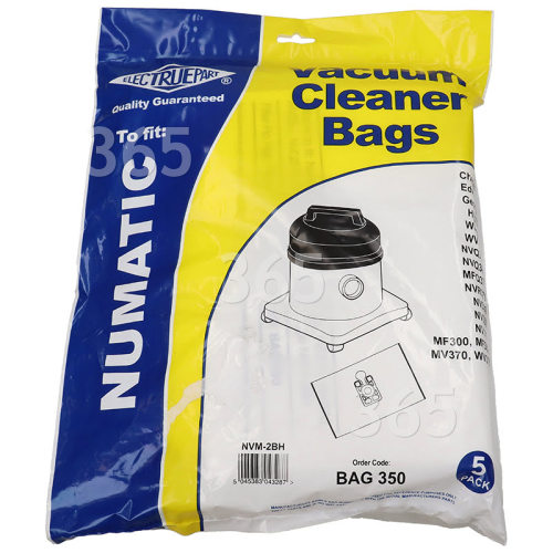 Kompatible Numatic NVM-2BH Filter-Flo Synthetische Staubsaugerbeutel (5er Packung) - BAG350