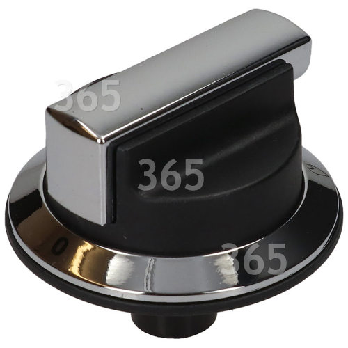 Rangemaster / Leisure / Flavel Cooker Control Knob - Black & Chrome